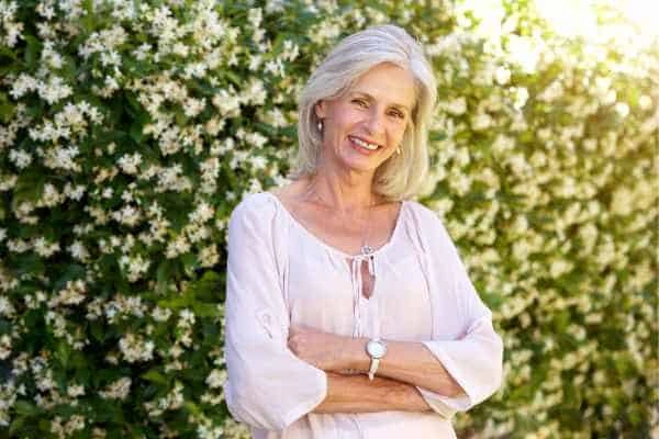 Older woman happy with urinary incontinence treatment Cambridge