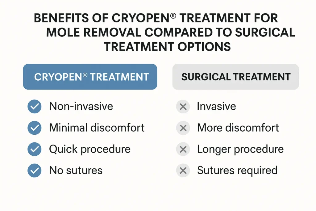 Benefits of facial mole removal Cambridge - call our team today to book a consultation